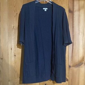 Croft & Barrow Heather Blue Knit Cardigan